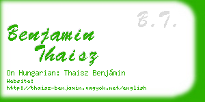 benjamin thaisz business card